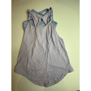 Lululemon Athletica Purple Tank Top Criss Cross Back Athletic Workout Activewear